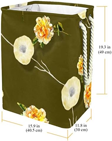 Indomer Larva de flor delicada 300D Oxford PVC Roupas impermeáveis ​​cestas de roupas grandes para cobertores Toys de roupas no quarto