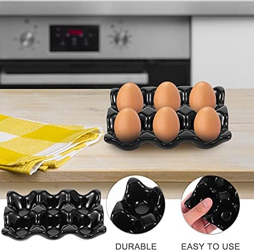 Caixa de armazenamento de placa Suporte para bandeja de ovo, 6 xícara de porta -ovos de 6 xícaras de cozinha organizador