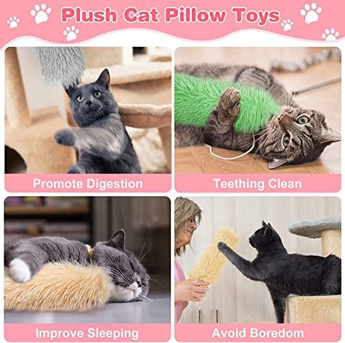 Brinquedos de gato de gato dorakitten para gatinho interno: 3 pcs almofadas macias e duráveis ​​brinquedo - brinquedo