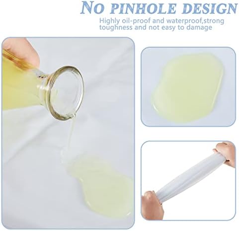 20 PCS Plástico aventais de vinil vinil Avental à prova d'água 47 polegadas unissex Transparente Avental de avental