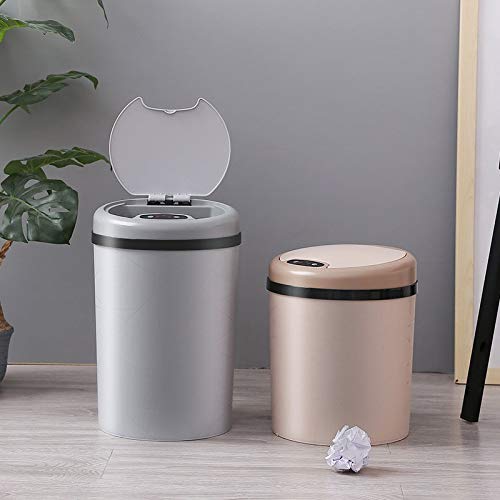 Zyjbm novo sensor inteligente lixo lata home sala de estar criativa sala de cozinha banheiro com capa lixo automático elétrico
