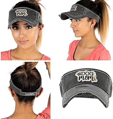 Funky Junque Womens Baseball Cap High Ponytail Bun Half Visor Ajustável Chapéu Atlético