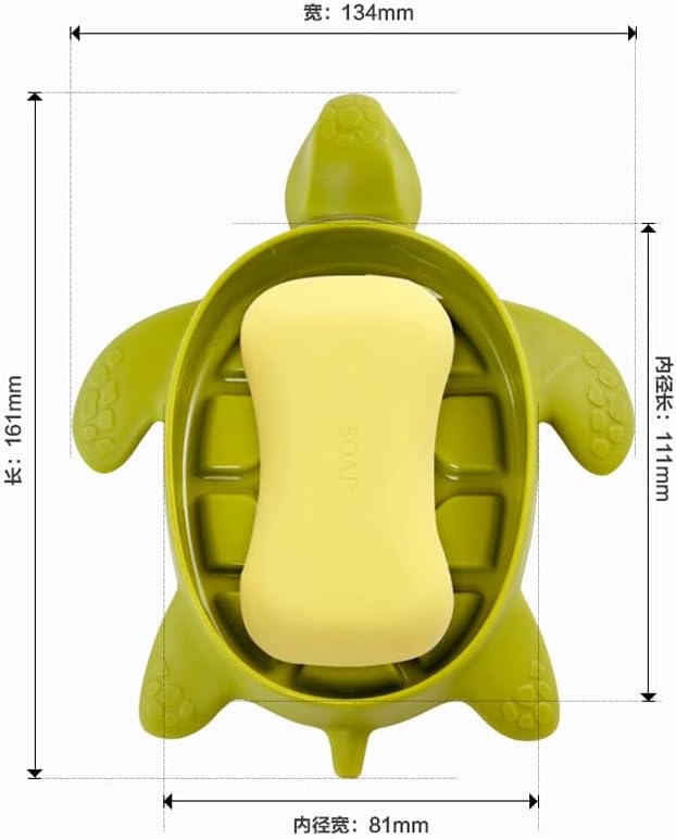 Tartarugas marinhas ZCMEB Caixa de sabão de banheiro não deslizamento Sopnge Sopa Drenador de desenho animado Soop