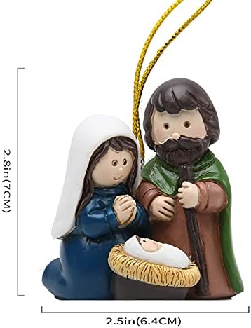Conjuntos de natividade para a decoração de figurinador da família sagrada de Natal e exibição no Mantel ou no Sill