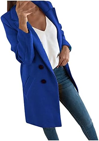 FOVIGUO WOMENS PLUS TAMANHO CASACA DE INVERNO, AUTONO TUNIC Classic Jackets de manga longa Mulheres ao ar livre