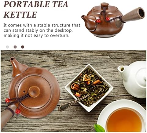 Janco de chá japonês conjunto de chá japonês conjunto de água portátil chaleira cerâmica estilo japonês bule de chá solto chá