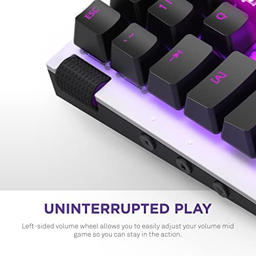 Função NZXT Minitkl - Teclado compacto de jogos sem tenkey - interruptores mecânicos vermelhos de Gateron: linear, rápido