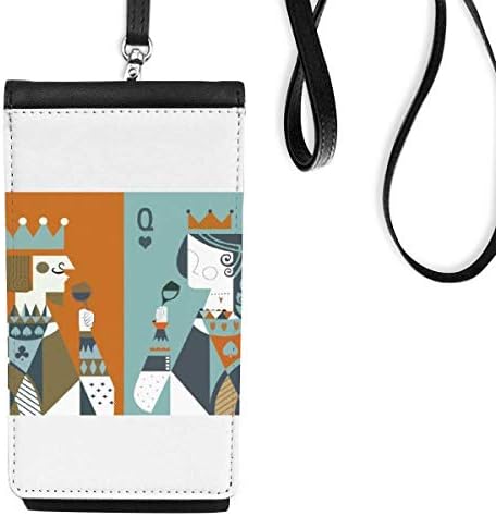 Playing Cards Ilustração K q Pattern Paplone Phone Cartle Burse Hanging Bolsa Mobile Black Pocket