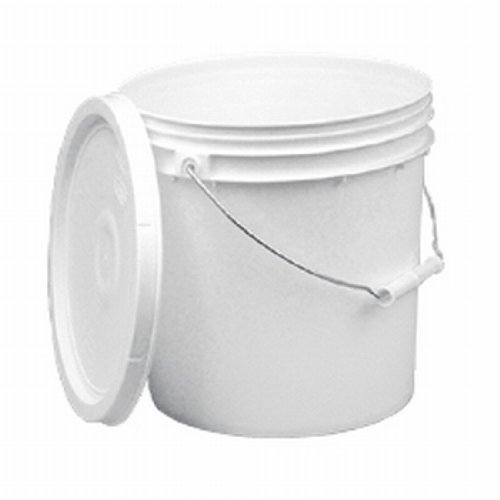 Dynalon 413065 White Polyetileno Lab Storage Bome de serviço pesado com tampa de encaixe, capacidade de 4 galões