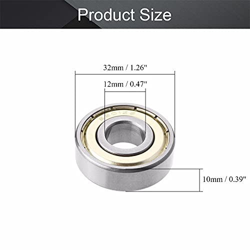 Othmro 6201zz rolamentos de ranhuras profundas 12x32x10mm, rolamento de esferas gcr15 22pcs