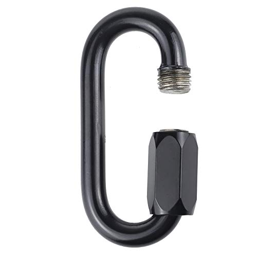 BNYZWOT 304 Black Aço inoxidável Links rápidos D Forma de travamento Links de reparo de cadeia rápida preto m10 pacote de 3/8 polegadas de 2