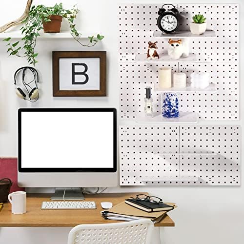 4 prateleiras de pegboard prateleiras de placa de tábua de cantos acessórios de pegboard para sala de artesanato em casa garagem berçária