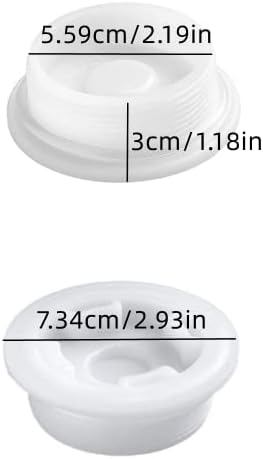 Pacote de 5 pacote de tampa de rosca fina de 2 ”, tampas de rosca com junta, bumbo -bumbo poli para tambor de plástico