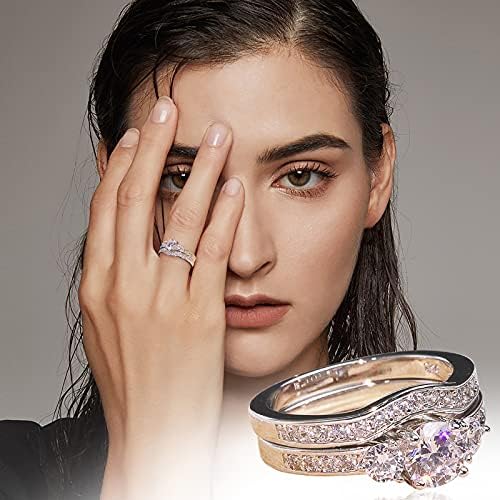 Anéis de tamanho grande para mulheres adoram escultura de anel completo anel de diamante em forma de casal de diamante oco anéis