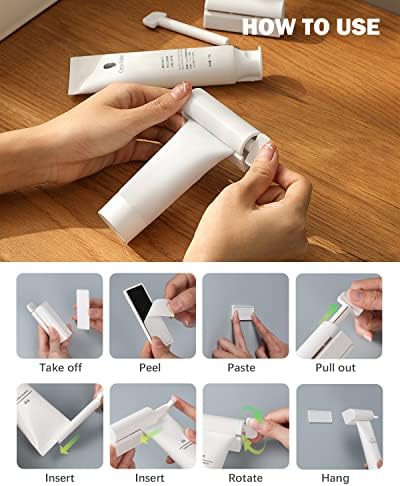 Squeezer de pasta de dente de montagem na parede de Bezox - economia de espaço e fácil de usar com tubo de rolamento -