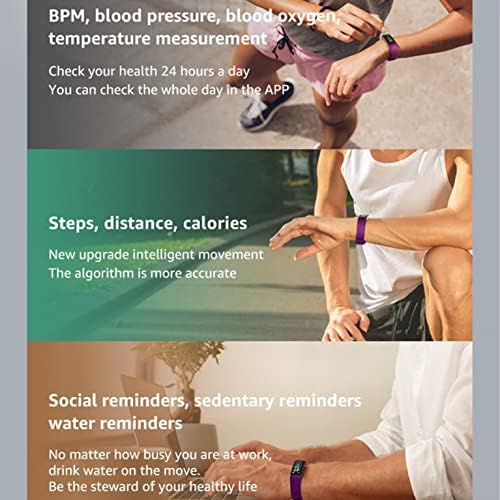 Relógio inteligente - Monitor de pressão arterial Atividade Tracker de fitness com freqüência cardíaca Monitor de ritmo inteligente Compatível com iPhone Samsung Android iOS IP68 Presentes de aniversário para homens para homens