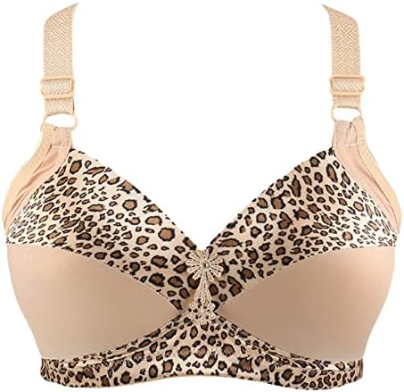 Sutiãs para mulheres impressão de leopardo básico sutiã sem fio bras sem fio cobertura completa bralette brassiere para senhora