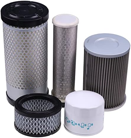 Solarhome New Filter Kit RD158-42270 RD158-42280 HH164-32430 RD411-62210 RD159-51020 COMPATÍVEL COM KUBOTA KX040-4 MINI ESCAVAÇÃO