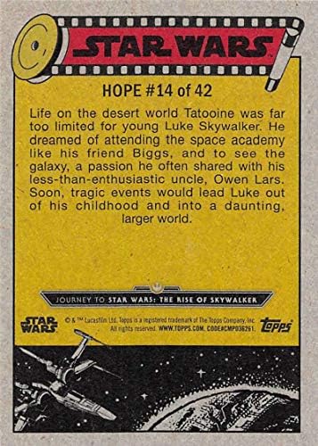 2019 Topps Star Wars Journey to Rise of Skywalker #14 Luke Skywalker's Ambitions Trading Card
