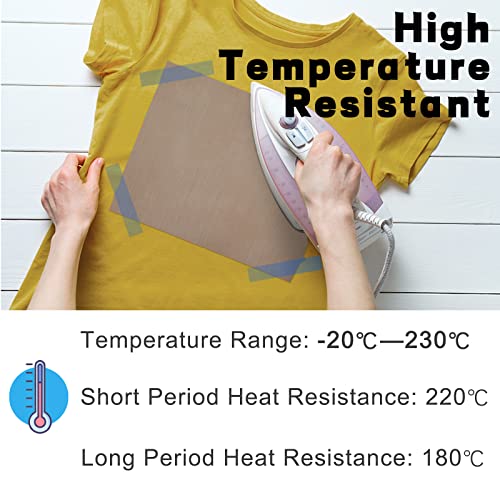 Fita térmica de htvront para sublimação, 4 rolos 10mm x33m 108 pés fita resistente ao calor para prensa de calor, fita térmica de