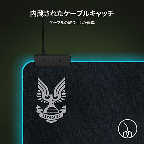 Razer Goliathus estendido RZ02-02500600-R3M1 Mouse Pad Mouse, edição Halo Infinite, Luz Croma RGB personalizável, combina velocidade e controle, acabamento em micro textura, base de borracha sem deslizamento