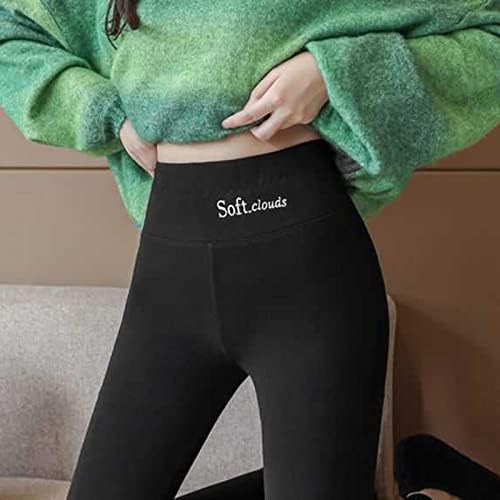 Leggings alinhados de lã de feminino de Zddo