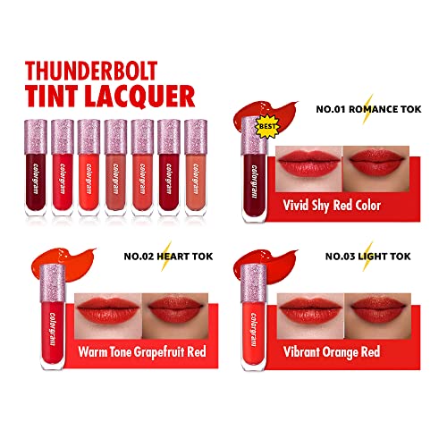 ColorGram Thunderbolt Tint Lacquer - 01 Romance Tok + Fillimilli Rocket Hair Volume Clip Bundle
