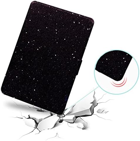 Caso para Kindle Paperwhite 5 6 7th Generation - KPW1 2 3 PU Cover de manga protetora de couro com vigília automática, tecido azul