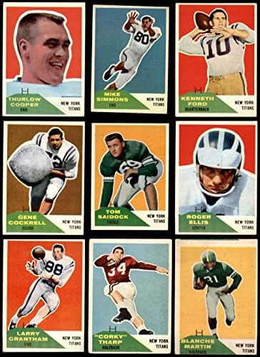 1960 Fleer New York Titãs Defina o New York Titans VG/EX Titans