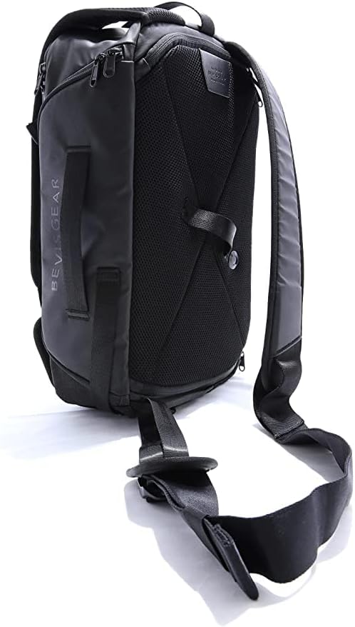 Bolsa de câmera de prateleira superior bevisgear, mochila sling resistente à água para foto e vídeo com suporte de