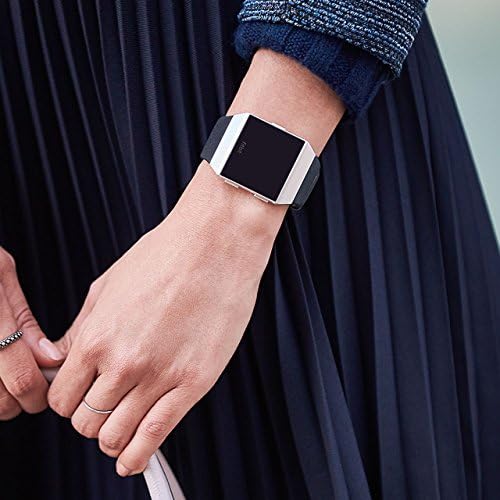 Fitbit Ionic Perforated Leather Acessory Band, Midnight Blue, grande