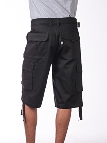 Club Men's Cotton Twill Cargo Shorts com cinto - tamanhos regulares e grandes e altos