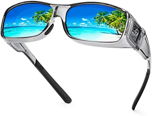 Os óculos de sol polarizados de urumqi se encaixam sobre os óculos para homens, enrolando os óculos de sol da condução da proteção UV400