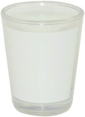 12 pedaços em branco Sublimation Shot Glasses de 1,5 onças de manchas brancas térmica de transferência térmica Craft tequila