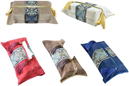 Caixa de lenço de lenço de bordado de bordado de estilo europeu Chengzui bombeamento de guardanapo tampa da caixa