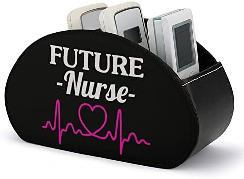 Future Nurse Remote Remote Control Storage Box Organizer com 5 compartimentos para quarto de mesa