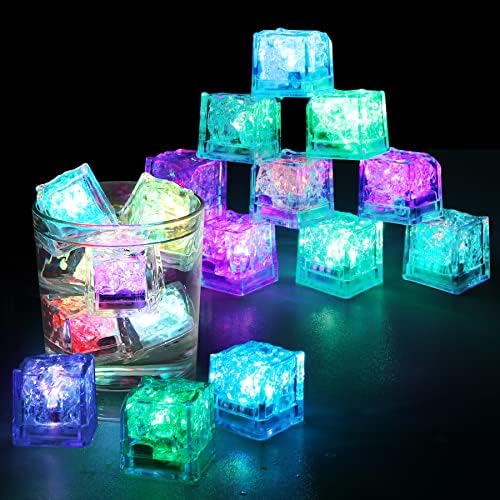 Lineba iluminam cubos de gelo, cubos de gelo de Multi Color LED de 24 compas