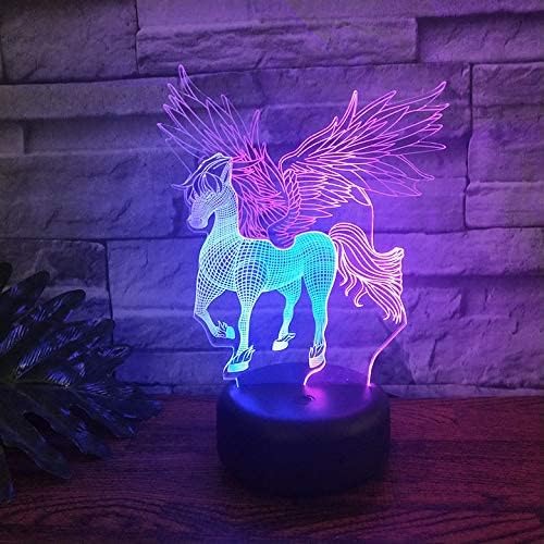 3D Unicorn Night Light - 7 Color Touch Smart LED Lamp for Boys meninas adolescentes Idéias de presente de aniversário