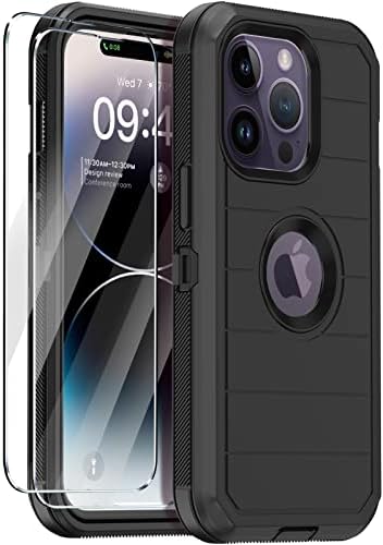Annymall para iPhone 14 Pro Max Case com 2 protetor de tela, Proteção à prova de choque de corpo inteiro Proteção à prova