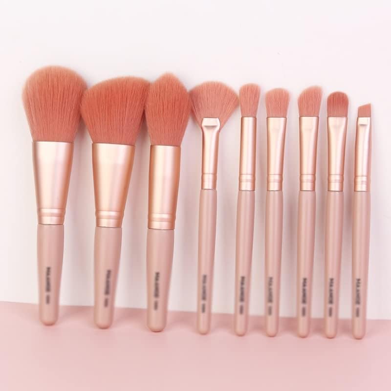 N/A 9pcs Brush de maquiagem Conjunto para face Ferramentas de maquiagem de beleza profissional de cabelo sintético natural