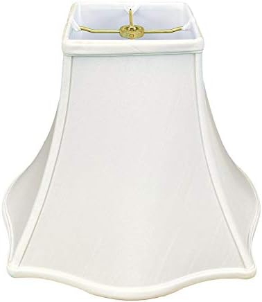 Royal Designs Flare Bottom Litter Square Bell Lamp Shade, branco, 5 x 12 x 9,25