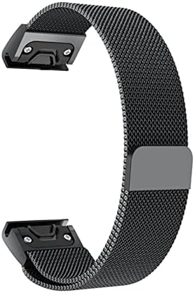 Daikmz 26 22 20mm Easy Fit Fit Milanese Watchband Band de liberação rápida Banda para Garmin Fenix ​​7 7x 7s 5x 5 5s 3