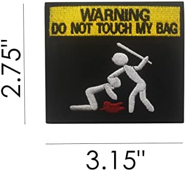 Substituição para não toque minha bolsa Bordado Patches Tactical Morale Aplique Aplique Anexador gancho e loop emblema patch 2 peças