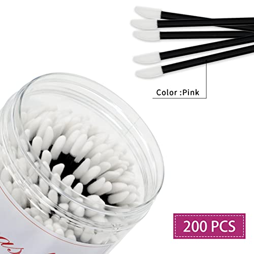 YEASHINE 200pcs Disputável Lip Brush Gloss Wands Aplicador Lipstick Makeup Brush Beauty Tools