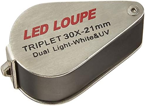 TSK ML-10 Alta ampliação Loupe, ampliação de 10x, diâmetro da lente 0,8 polegadas, com luz LED