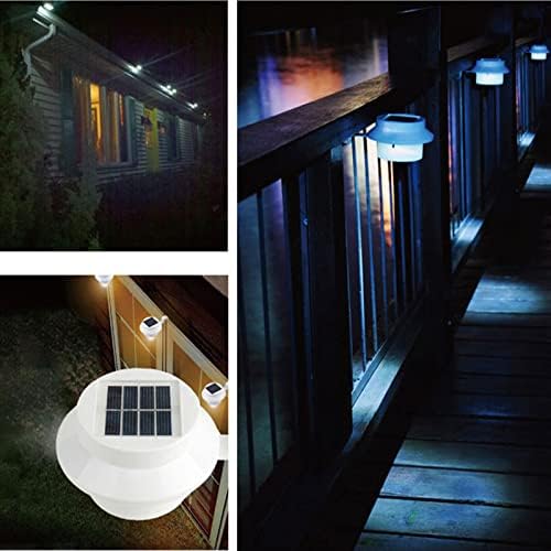 Luzes de calhas solares de Mumisuto, LEDs de convés solar à prova d'água LED ao ar livre Luzes de convés de fiação Gutter Lights Luzes de calhas de calha grátis