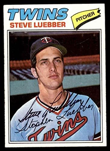 1977 Topps 457 Steve Luebber Minnesota Twins Autograph Twins
