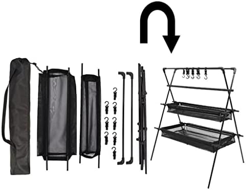 Qwzyp acampamento rack de armazenamento de camadas de camada de camada de camada de camada Triângulo Stand Stand Aluminium Lelloy