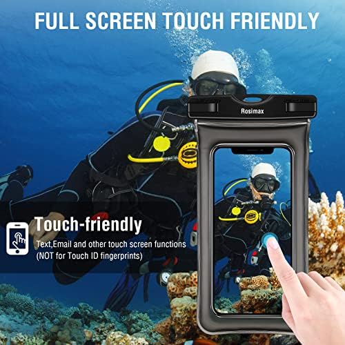 Bolsa de telefone à prova d'água Rosimax IPX8 Sunkeling Snorkeling de mergulho Saco de capa de celular de mergulho para iPhone 13