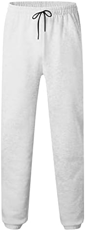 Calça de moletom para homens casuais corredores de cordão de cordão elástico calça atlética de calças leves finas com bolso com bolso